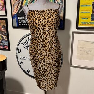 Leopard Print Forever 21+ Slip Dress 1X